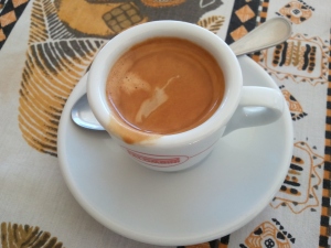 Oops, I guess I added some milk...so almost real Italian espresso :)